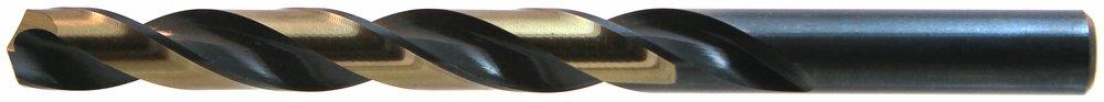 Drillco Black/Gold Straight Jobber Nitro Heavy Duty Drill Bit 