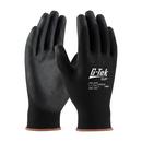 XL Size Plastic Glove with Polyurethane Coated Smooth Grip in Black