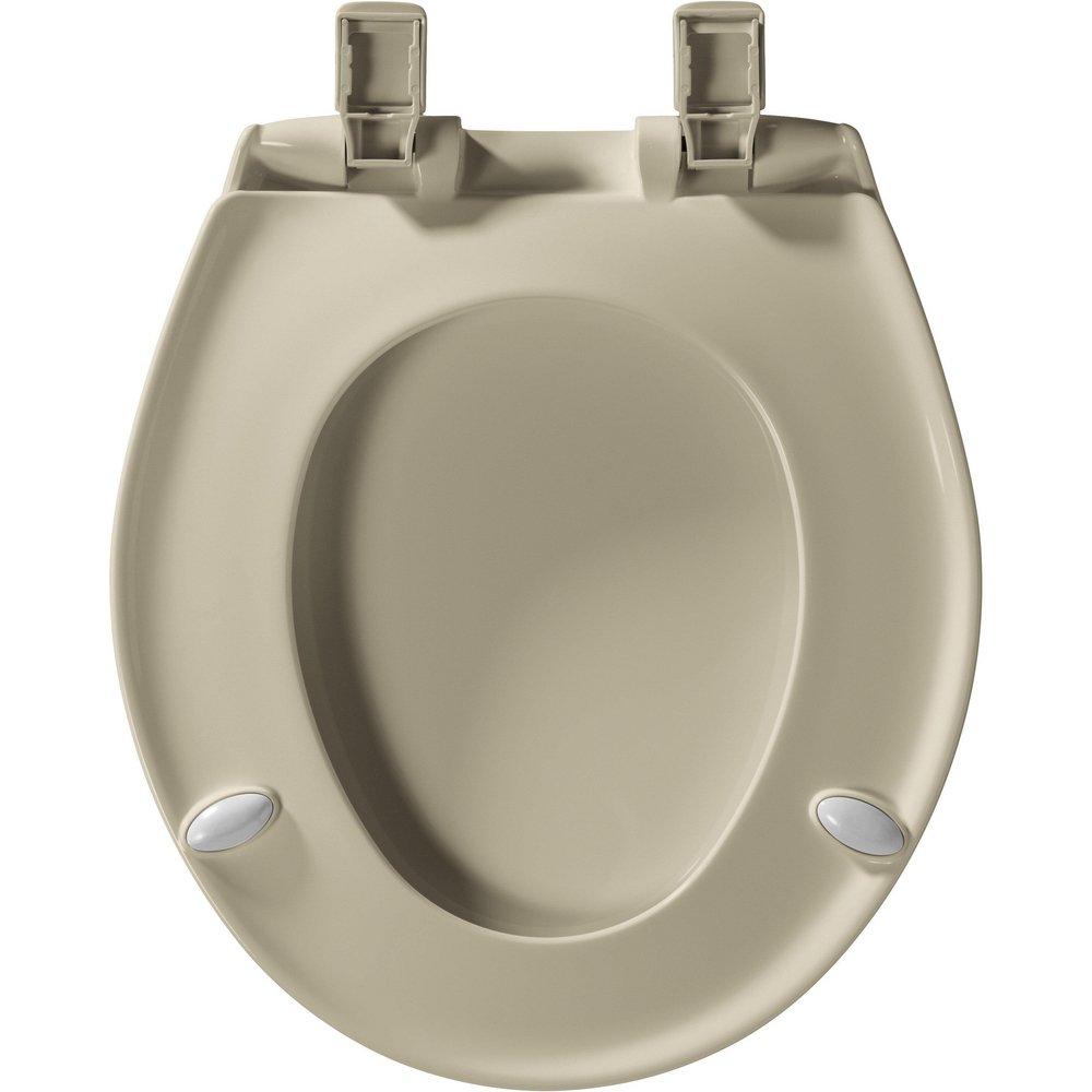 Bemis Bone Round Closed Front with Cover Toilet Seat 