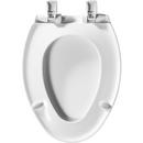 Bemis White Elongated Closed Front with Cover Toilet Seat 