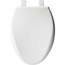 Bemis White Elongated Closed Front with Cover Toilet Seat 