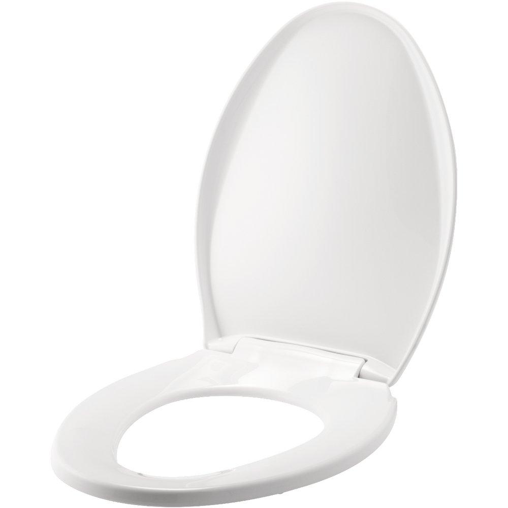 Church Seat White Elongated Closed Front with Cover Toilet Seat 