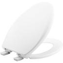 Elongated Closed Front with Cover Toilet Seat in White