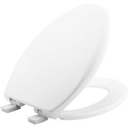 Elongated Closed Front with Cover Toilet Seat in White