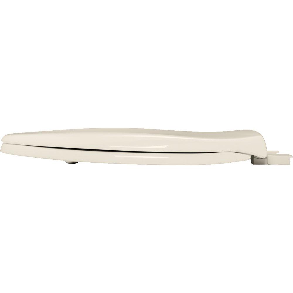 Church Seat Biscuit 18-1/2 in. Elongated Closed Front Toilet Seat with Cover 