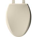 Church Seat Almond 18-1/2 in. Elongated Closed Front Toilet Seat with Cover 