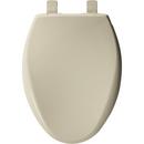 Bemis Bone 18-1/2 in. Elongated Closed Front Toilet Seat with Cover 