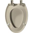 Bemis Bone 18-1/2 in. Elongated Closed Front Toilet Seat with Cover 