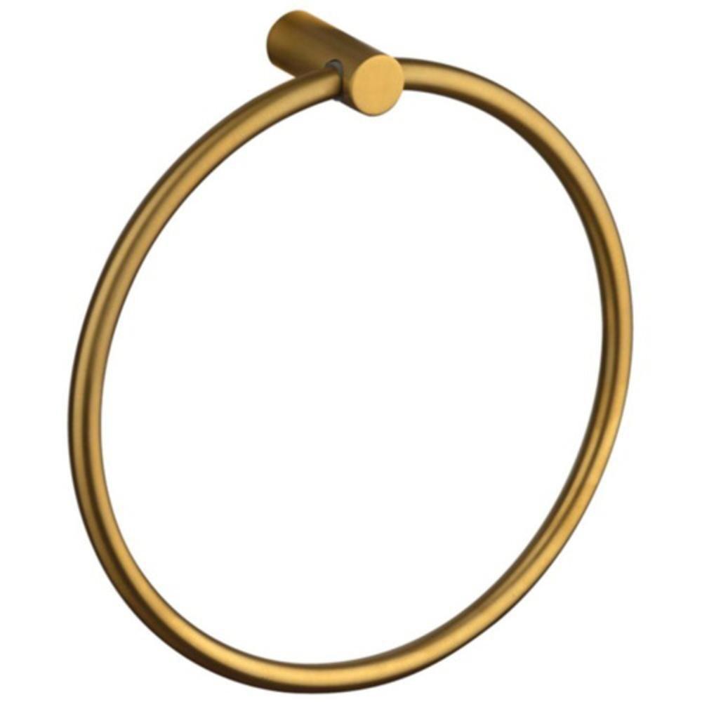 Fortis Brushed Gold Round Closed Towel Ring 
