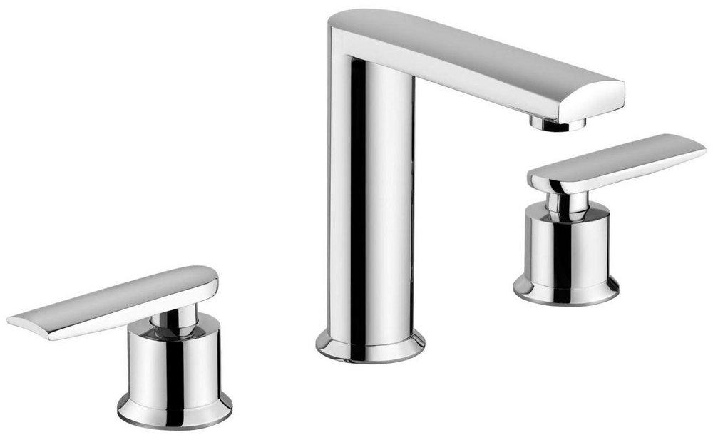 Fortis Polished Chrome Two Handle Widespread Bathroom Sink Faucet 