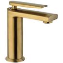 Fortis Brushed Gold Single Handle Monoblock Bathroom Sink Faucet Lever Handle 
