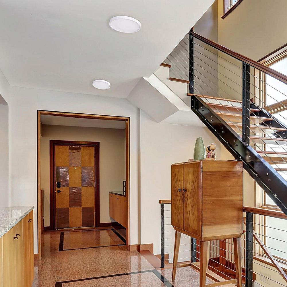 AFX White 5-3/8 in. 12W 1-Light LED Flush Mount Ceiling Fixture 