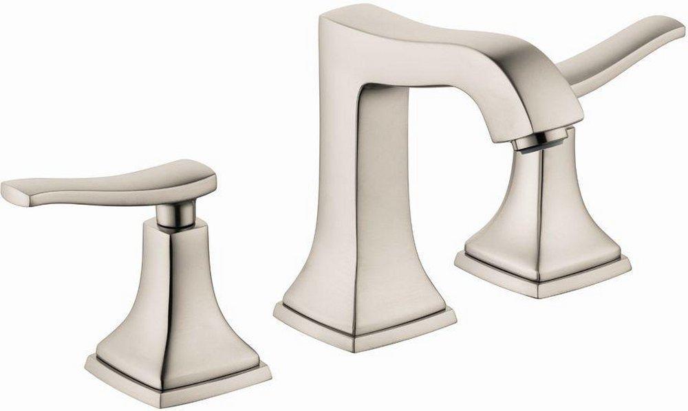 Hansgrohe Brushed Nickel Two Handle Widespread Bathroom Sink Faucet Lever 