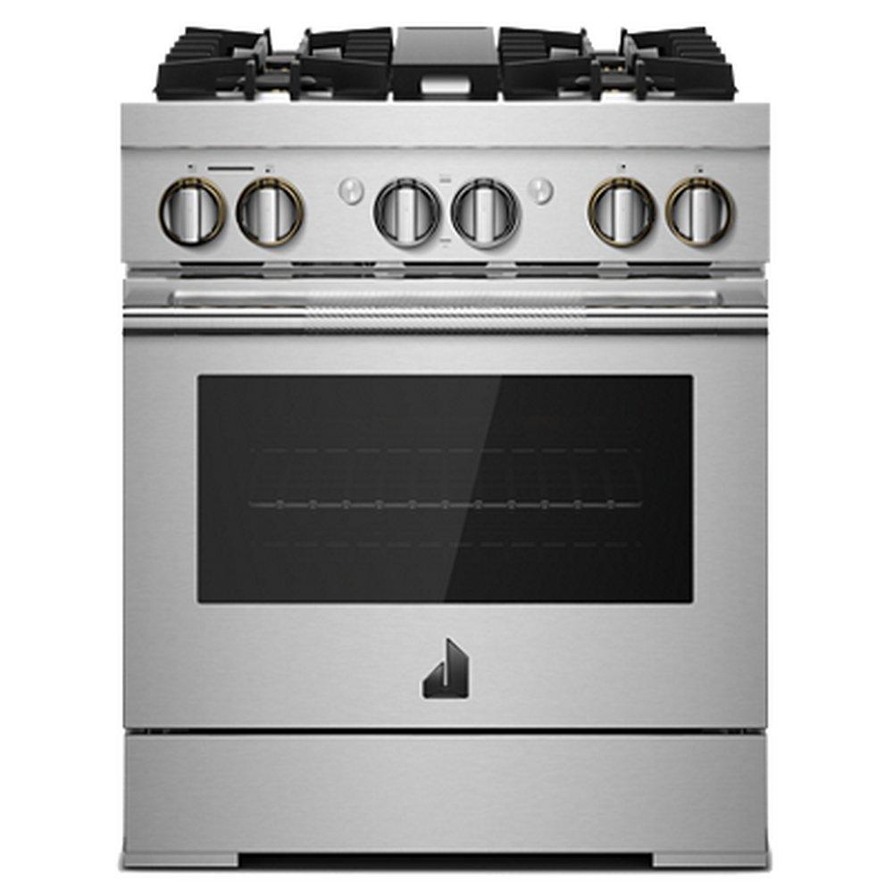 JennAir Stainless Steel 29-7/8 in. Gas 4-Burner Sealed Freestanding Range 