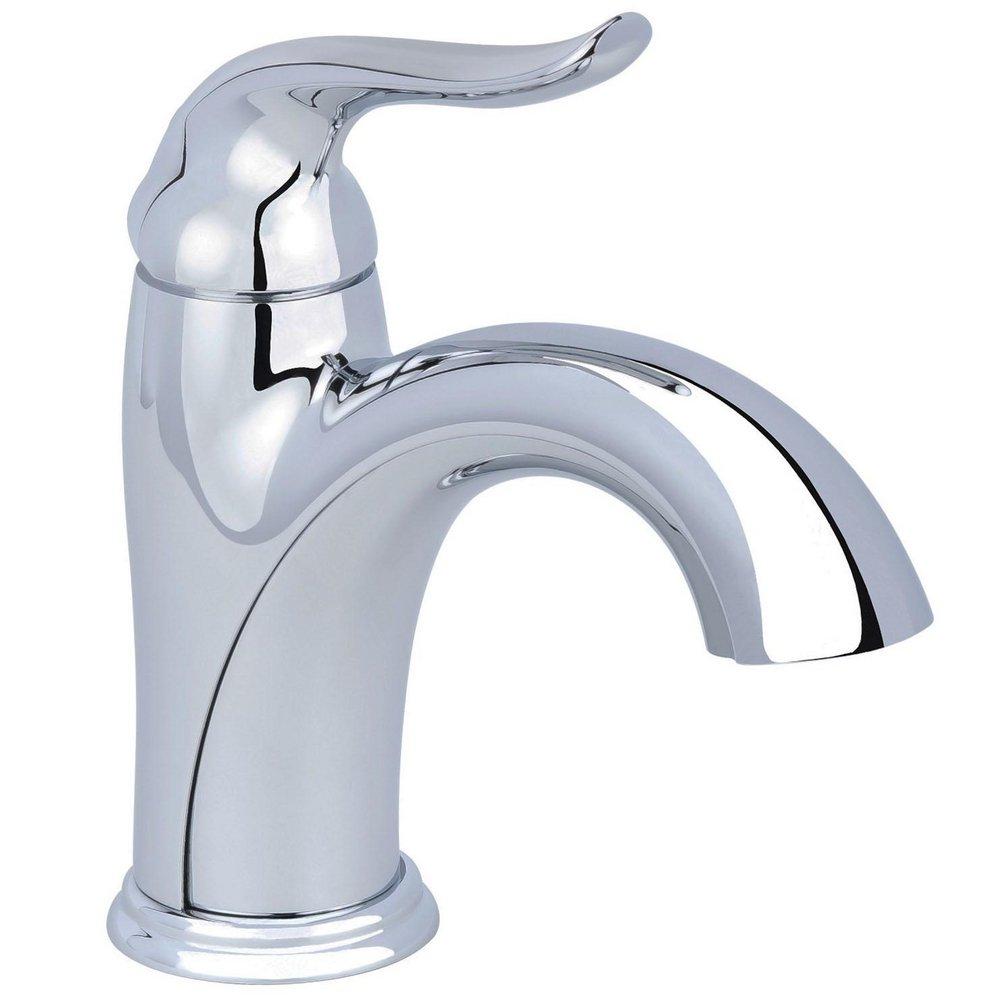 Single Handle Monoblock Bathroom Sink Faucet in Chrome 