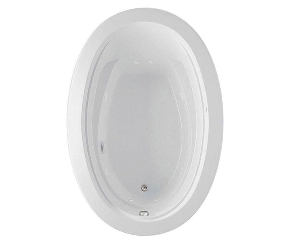 MAAX White 59-1/8 x 40-3/16 in. Soaker Drop-In Bathtub with End Drain 