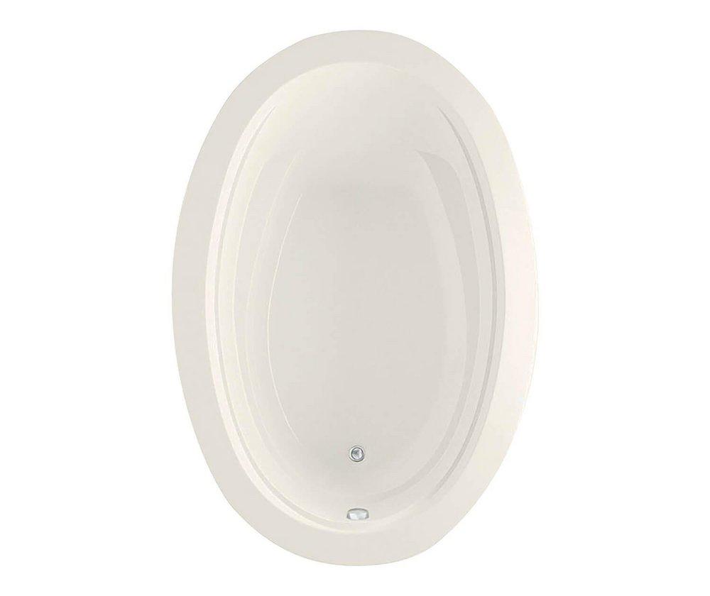 MAAX White 59-1/8 x 40-3/16 in. Soaker Drop-In Bathtub with End Drain 