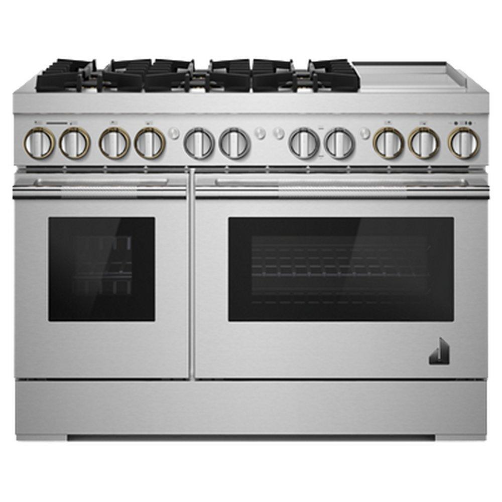 JennAir Stainless Steel 47-7/8 in. Gas 6-Burner Sealed Freestanding Range 