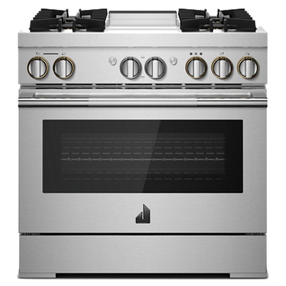 JennAir Stainless Steel 35-7/8 in. Gas 4-Burner Sealed Freestanding Range 