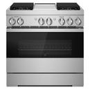 35-7/8 in. Gas 4-Burner Sealed Freestanding Range in Stainless Steel