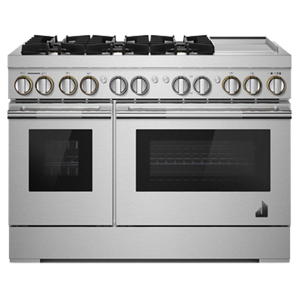 JennAir Stainless Steel 47-7/8 in. Gas 6-Burner Sealed Freestanding Range 