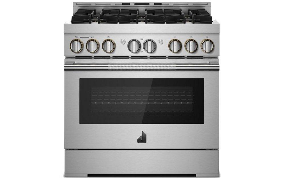 JennAir Stainless Steel 35-7/8 in. Gas 6-Burner Sealed Freestanding Range 