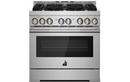 JennAir Stainless Steel 35-7/8 in. Gas 6-Burner Sealed Freestanding Range 