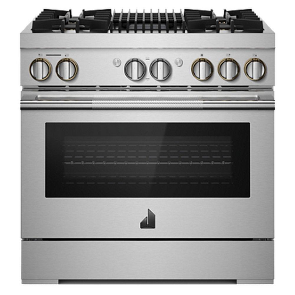 JennAir Stainless Steel 35-7/8 in. Gas 4-Burner Sealed Freestanding Range 
