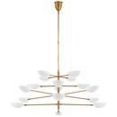 Visual Comfort & Co. Signature Hand-Rubbed Antique Brass 62-3/4 x 69-1/2 in. 40W 16-Light Modern Chandelier 