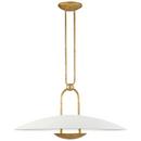 Visual Comfort & Co. Signature Natural Brass/Plaster White 18W 1-Light Integrated LED Pendant Light 