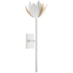 1-Light 60W 20-1/4 in. Wall Sconce in Plaster White