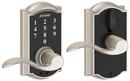 TOUCH KEYLESS TOUCHSCREEN ACCENT LEVER WITH CAMELOT TRIM IN SATIN NICKEL 