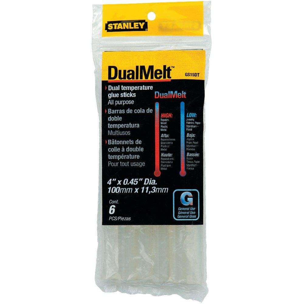 Stanley General Purpose Dual Temperature Glue Stick 6 Pack for Stanley Hand Tools By Dewalt GR20 Heavy Duty Hot Melt Glue 