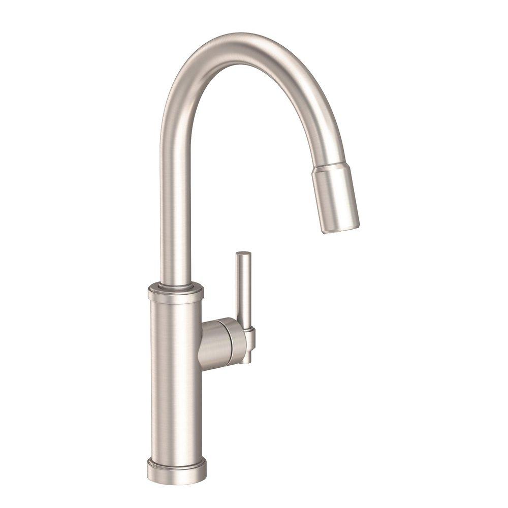 Newport Brass Satin Nickel - PVD Single Handle Pull Down Kitchen Faucet 