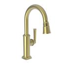 Single Handle Pull Down Bar Faucet in Satin Brass - PVD