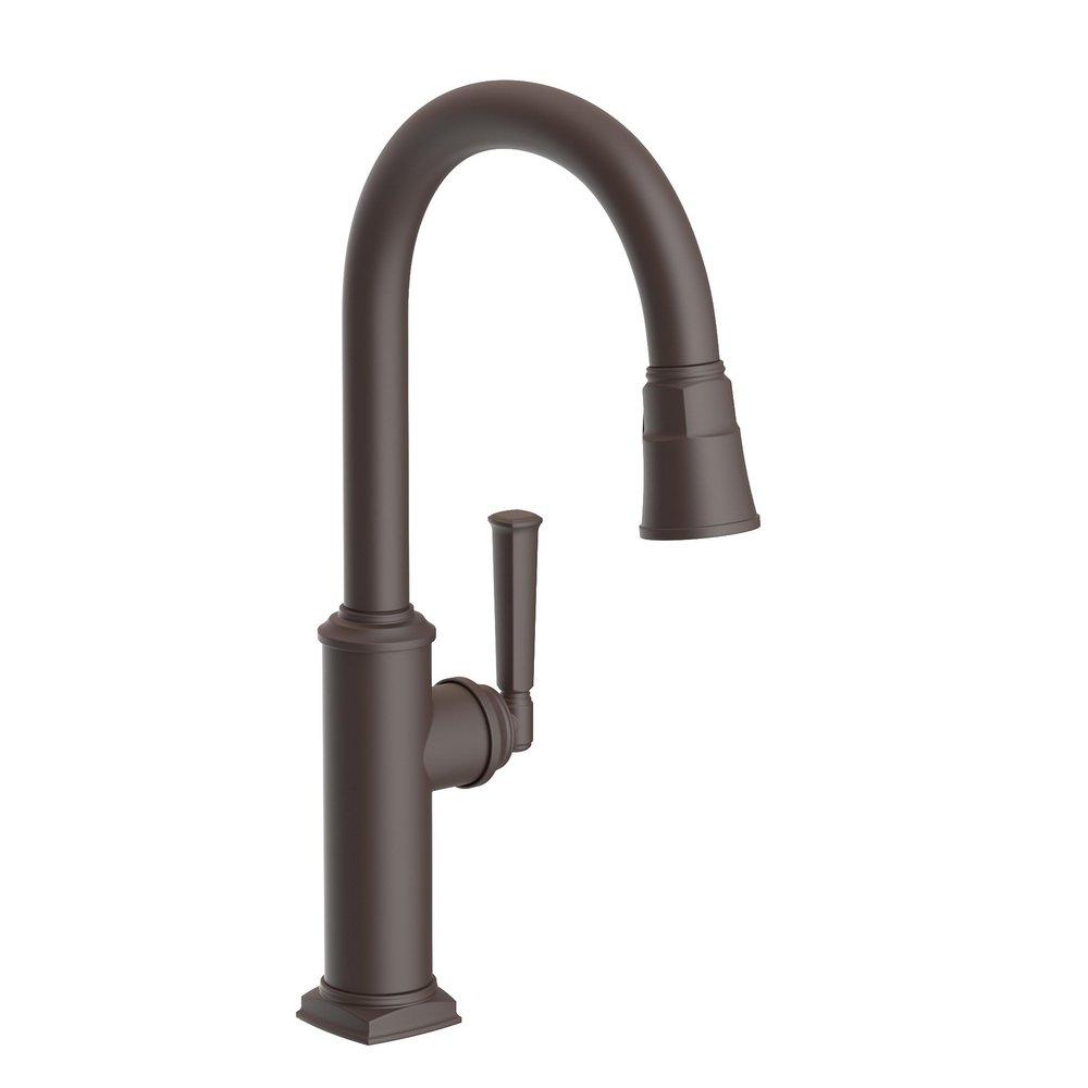 Newport Brass Oil Rubbed Bronze Single Handle Pull Down Kitchen Faucet 