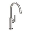 Single Handle Pull Down Kitchen Faucet in Stainless Steel - PVD