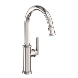 Single Handle Pull Down Kitchen Faucet in Polished Nickel - Natural