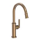 Newport Brass Antique Brass Pull Down Kitchen Faucet 
