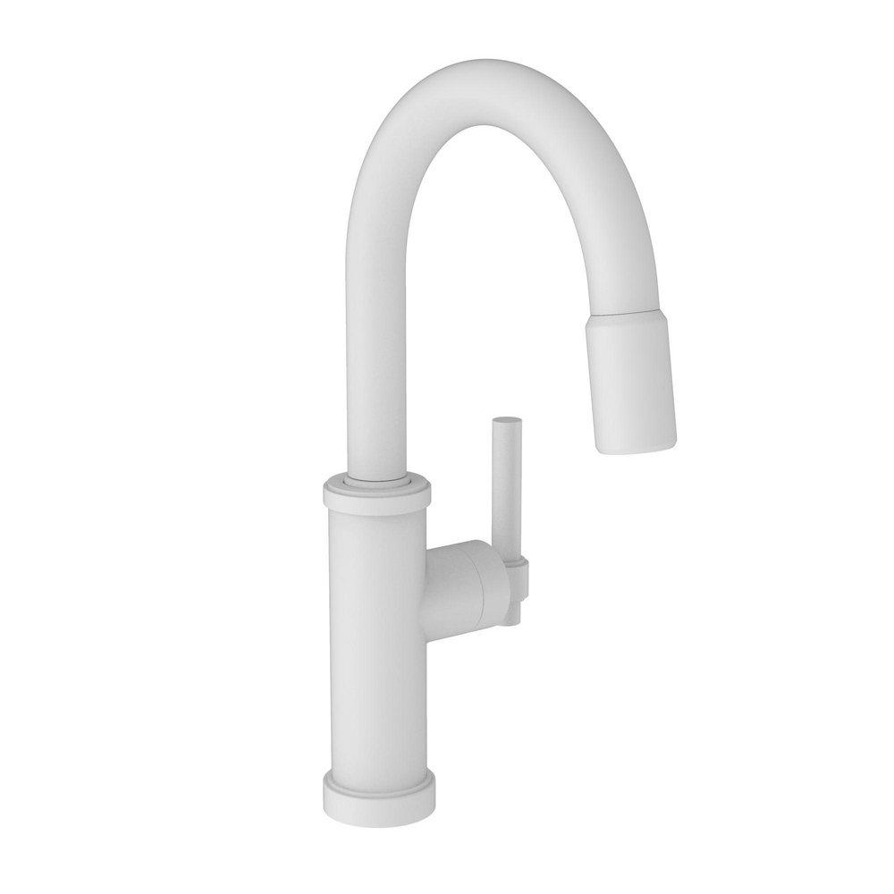 Newport Brass Matte White Single Handle Lever Bar Faucet 