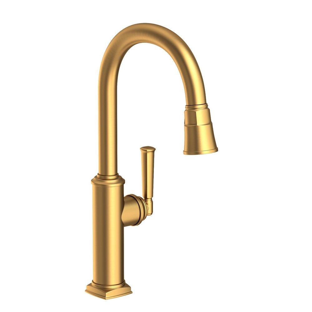 Newport Brass Satin Bronze - PVD Single Handle Pull Down Kitchen Faucet 