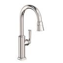 Single Handle Pull Down Kitchen Faucet in Polished Nickel - Natural