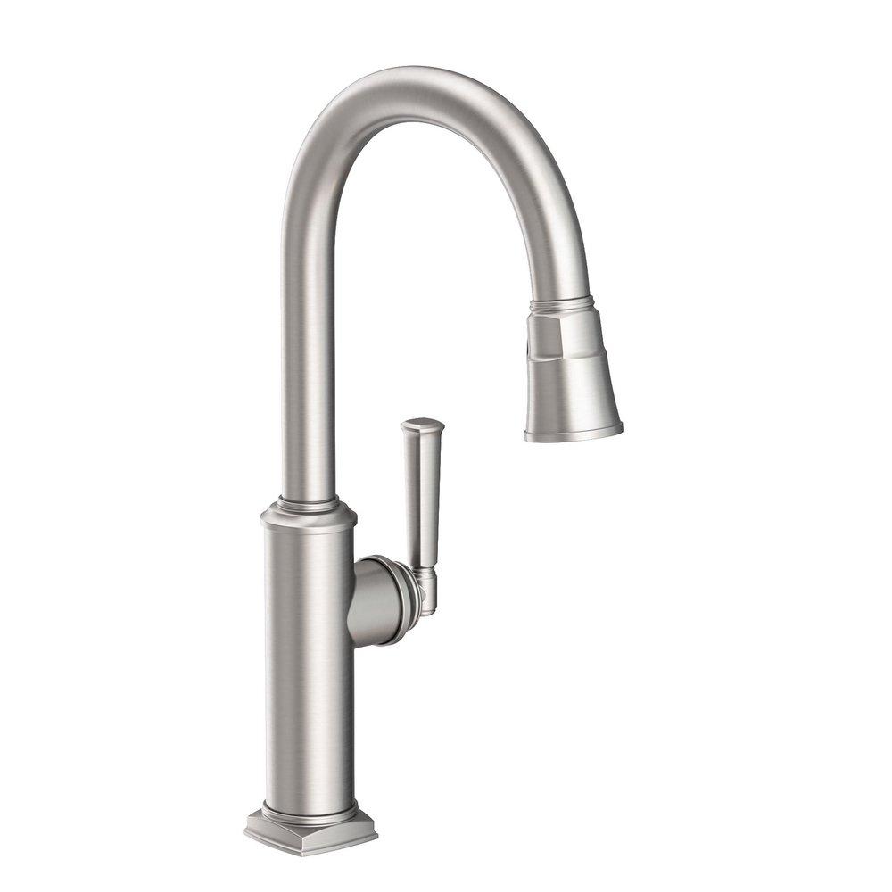 Newport Brass Stainless Steel - PVD Single Handle Pull Down Kitchen Faucet 