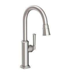 Single Handle Pull Down Kitchen Faucet in Stainless Steel - PVD