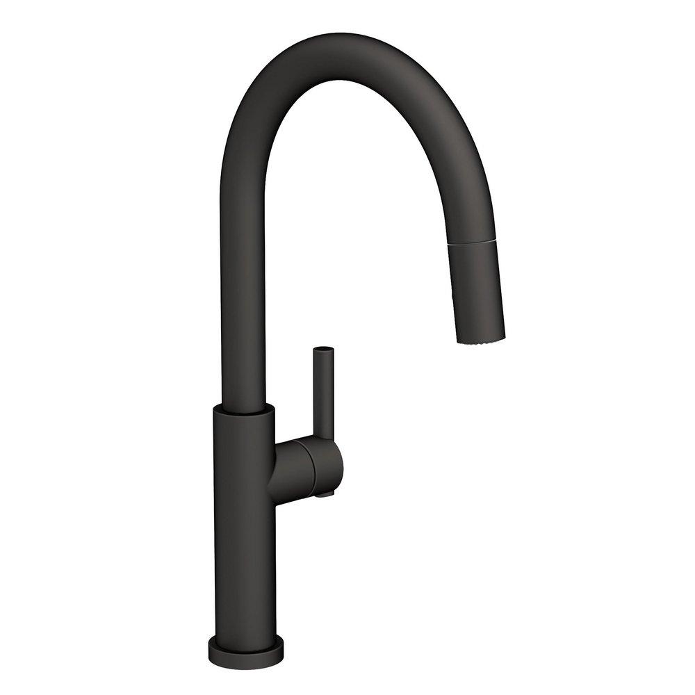 Newport Brass Flat Black Pull Down Kitchen Faucet 