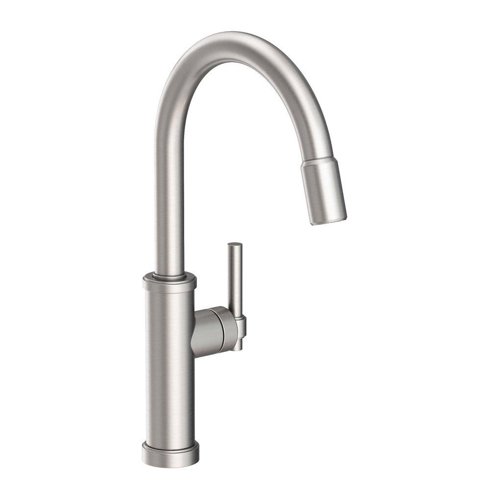 Newport Brass Stainless Steel - PVD Single Handle Pull Down Kitchen Faucet 