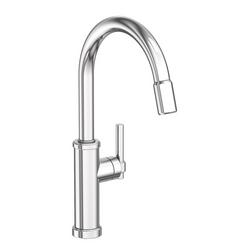 Single Handle Pull Down Kitchen Faucet in Polished Chrome