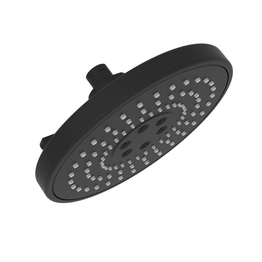 Newport Brass Flat Black Multi Function Pause, Luxnetic Wave and Stream Showerhead 