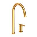 Newport Brass Aged Brass Single Handle Pull Down Kitchen Faucet 
