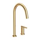 Newport Brass Uncoated Polished Brass - Living Single Handle Pull Down Kitchen Faucet 